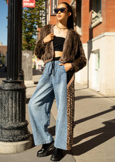 Athleisure Striped Denim + Leopard Pant Pants Kate Hewko 