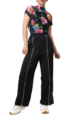 Black Front Zip Trouser Pants Kate Hewko 