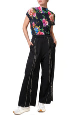 Black Front Zip Trouser Pants Kate Hewko 