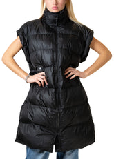 Black Zip Up Puffer Vest Vests Kate Hewko 