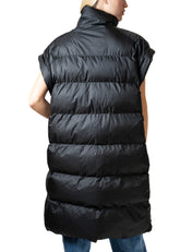 Black Zip Up Puffer Vest Vests Kate Hewko 