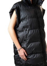 Black Zip Up Puffer Vest Vests Kate Hewko 