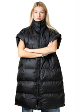 Black Zip Up Puffer Vest Vests Kate Hewko 