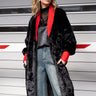 Color Block Faux Fur Coat Outerwear Kate Hewko 