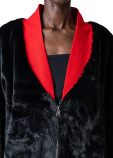 Color Block Faux Fur Coat Outerwear Kate Hewko 