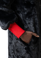 Color Block Faux Fur Coat Outerwear Kate Hewko 