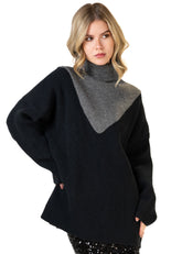 Color Block Turtleneck Sweater Sweaters Kate Hewko 