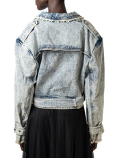 Cropped Denim Biker Jacket Outerwear Kate Hewko 