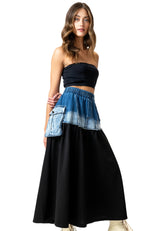 Denim Block Sweat Skirt Kate Hewko 