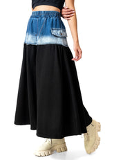 Denim Block Sweat Skirt Kate Hewko 