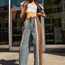 Denim + Leopard Print Athleisure Pant Kate Hewko 