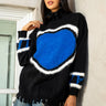 Distressed Hem Heart Sweater Sweaters Kate Hewko 