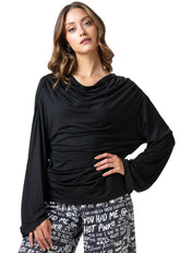 Draped Chain Cowl Neck Blouse Blouses Kate Hewko 