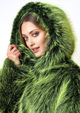 Faux Fur Hoodie Jacket Outerwear Kate Hewko 