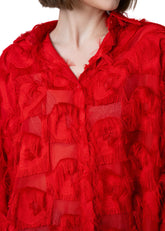 Feathered Button Up Blouse Blouses Kate Hewko 