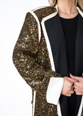 Layered Gold Sequin Blazer Blazers Kate Hewko 