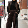 Leather + Velour Contrast Trouser Pants Kate Hewko 