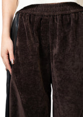 Leather + Velour Contrast Trouser Pants Kate Hewko 