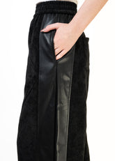 Leather + Velour Contrast Trouser Pants Kate Hewko 