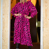 Leopard Belted Button Up Dress Dresses Kate Hewko Hot Pink One size 