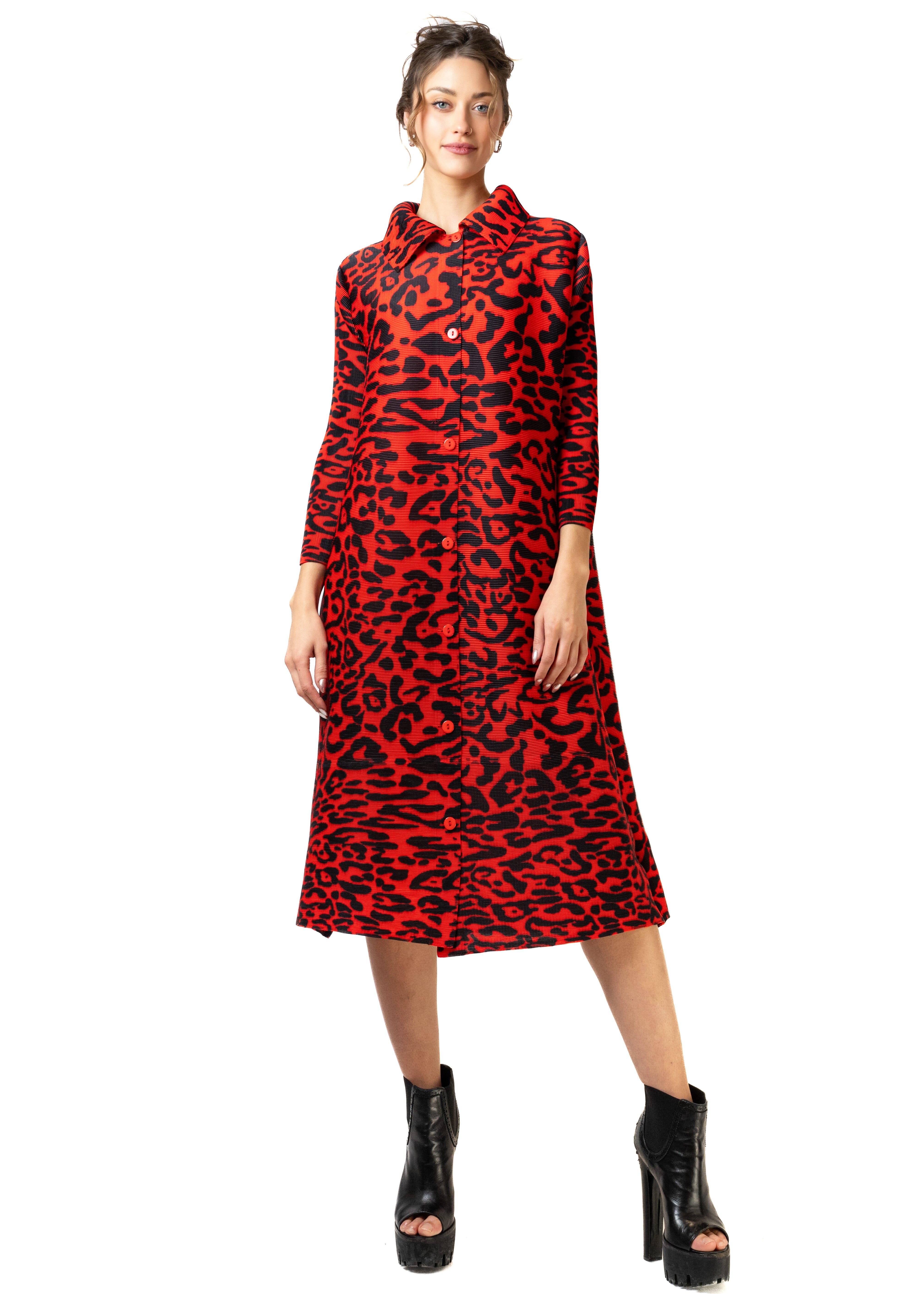 Leopard Glam Shirt Dress Dresses Kate Hewko 