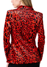 Leopard Printed Velour Blazer Blazers Kate Hewko 