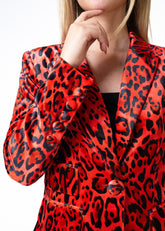 Leopard Printed Velour Blazer Blazers Kate Hewko 