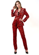 Leopard Printed Velour Blazer Blazers Kate Hewko 