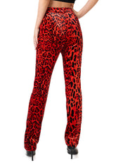 Leopard Printed Velour Dress Pant Pants Kate Hewko 