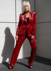 Leopard Printed Velour Dress Pant Pants Kate Hewko 