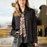 Leopard Tie Button Up Blouse Blouses Kate Hewko 