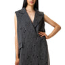 Long Embellished Pinstripe Vest Kate Hewko 