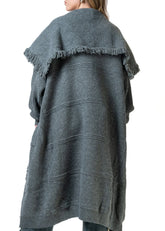 Long Fringe Trim Cardigan Layering Pieces Kate Hewko 