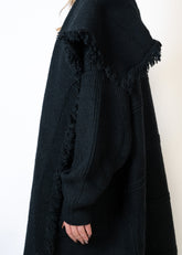 Long Fringe Trim Cardigan Layering Pieces Kate Hewko 