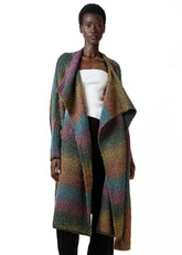 Long Multicolor Wrap Cardigan Cardigans Kate Hewko 