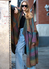 Long Multicolor Wrap Cardigan Cardigans Kate Hewko 