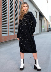 Long Pearl Embellished Sweater Dress Dresses Kate Hewko 