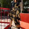 Metallic Draped Midi Dress Dresses Kate Hewko Multi S 