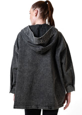 Oversized Hooded Denim Tunic Kate Hewko 