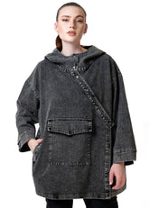 Oversized Hooded Denim Tunic Kate Hewko 