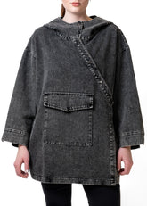 Oversized Hooded Denim Tunic Kate Hewko 