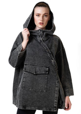 Oversized Hooded Denim Tunic Kate Hewko 