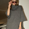 Oversized Short Sleeve Turtleneck Sweater Sweaters Kate Hewko Gray One size 