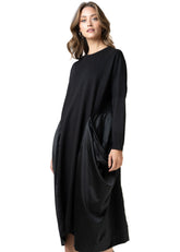 Pocket Cinched Long Sleeve Dress Dresses Kate Hewko 