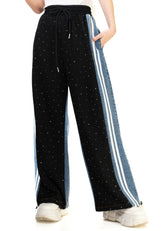 Rhinestone Studded Athleisure Denim Pant Pants Kate Hewko 