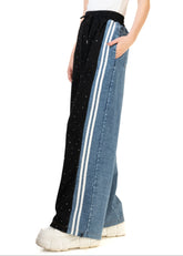 Rhinestone Studded Athleisure Denim Pant Pants Kate Hewko 