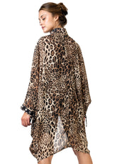 Rivet Trim Leopard Zip Kimono Layering Pieces Kate Hewko 