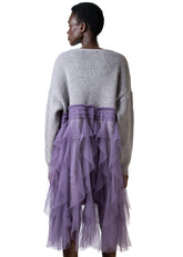 Ruffled Tulle Knit Cardigan Cardigans Kate Hewko 