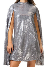 Sequin Cape Sleeve Dress Dresses Kate Hewko 