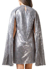 Sequin Cape Sleeve Dress Dresses Kate Hewko 